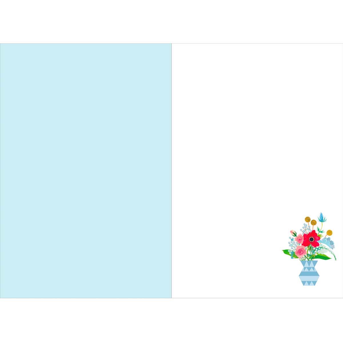 Carte fête des grands-mères Grand-mère vase 2