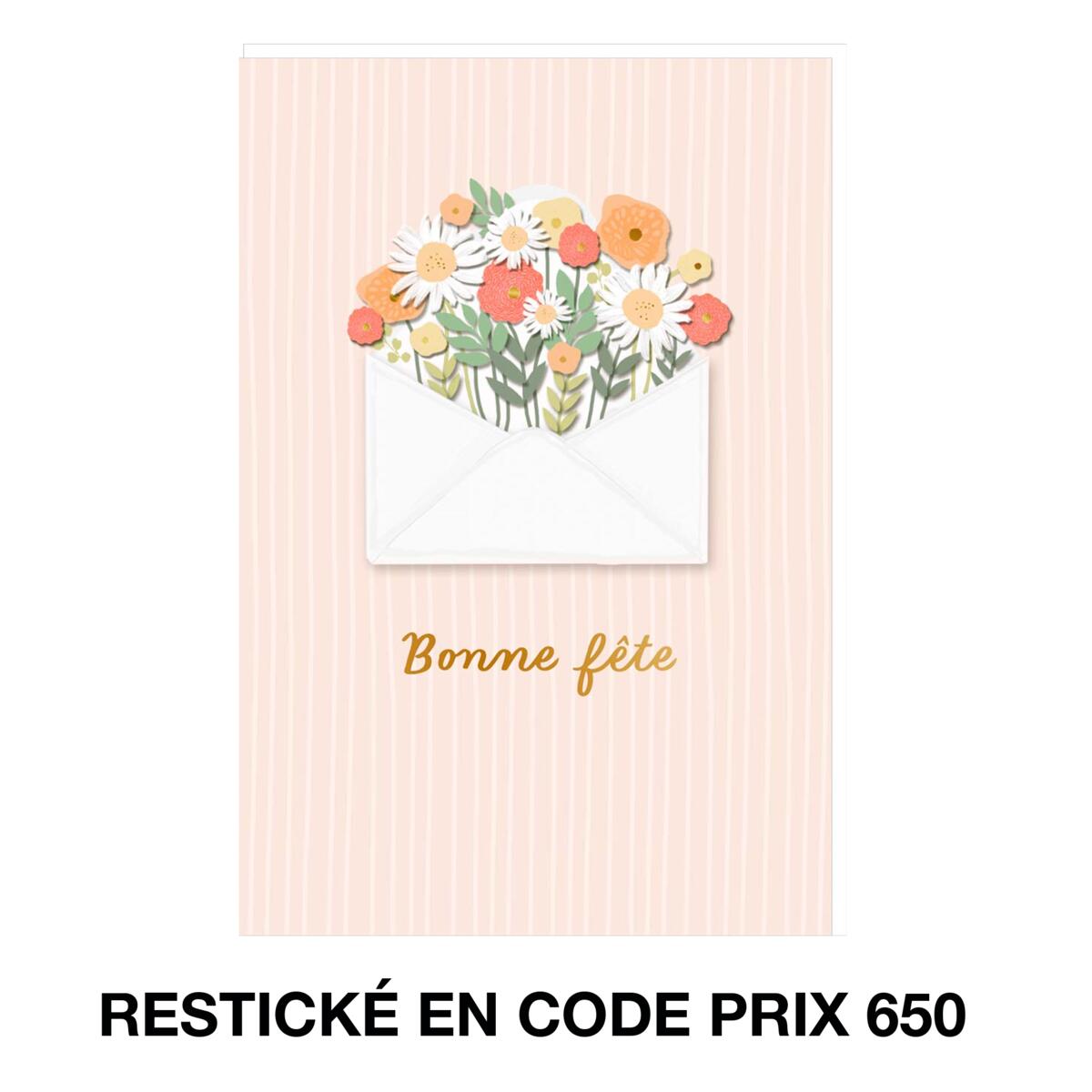 Carte fête des grands-mères Enveloppe fleurs 1