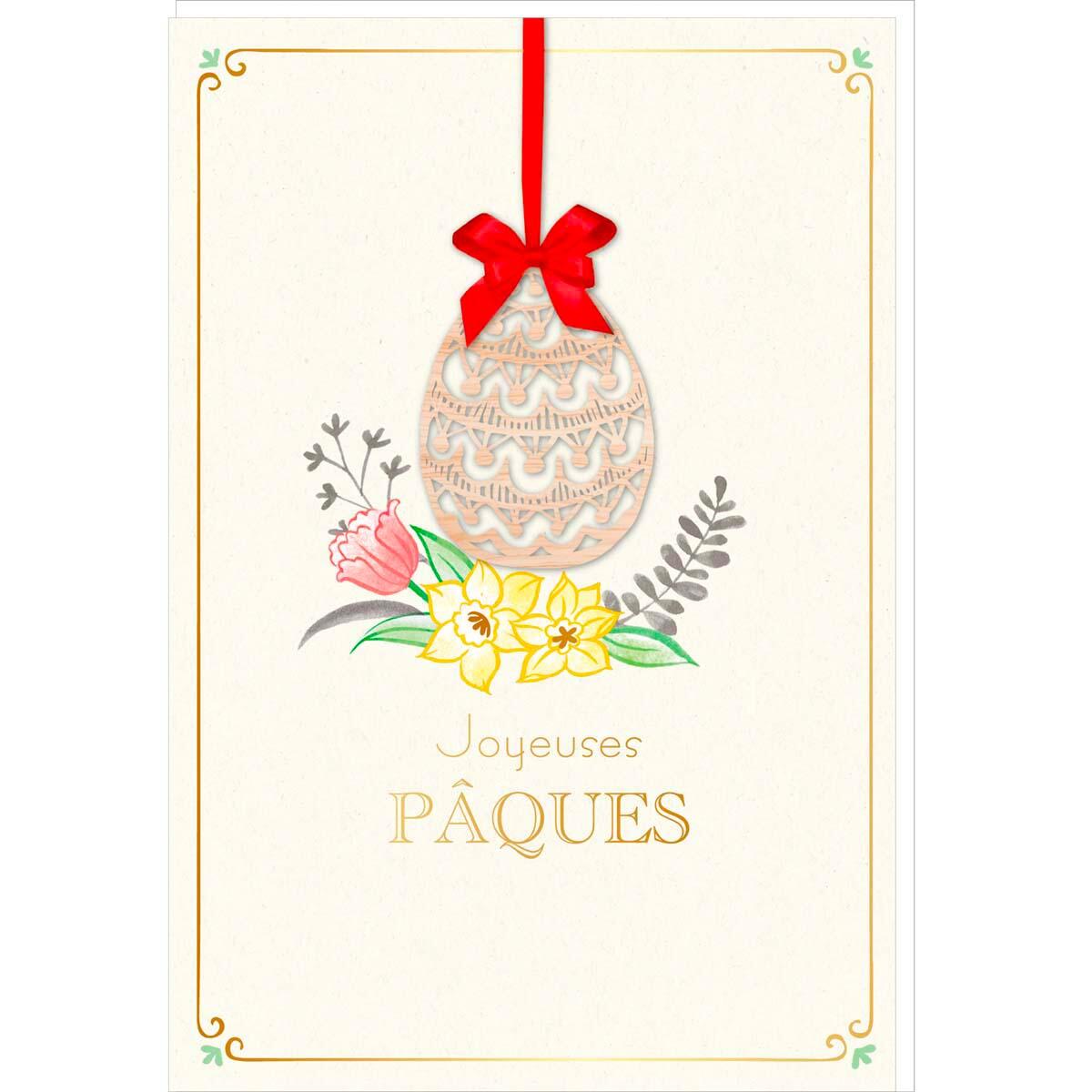Carte de Pâques Œuf joyeuses pâques 1