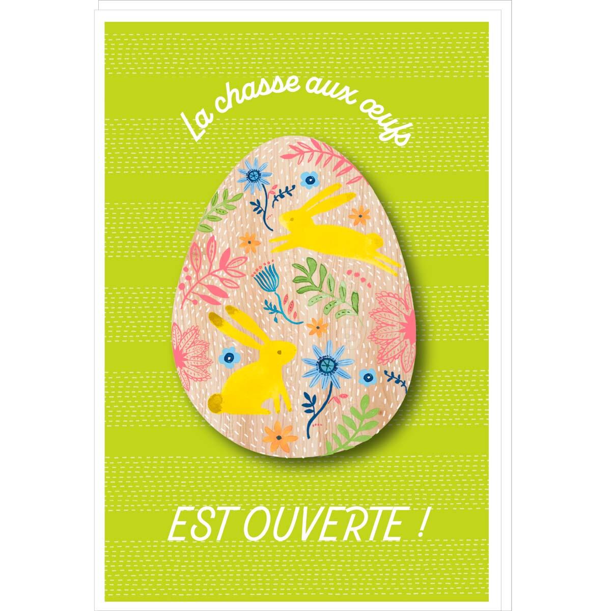 Carte de Pâques Chasse aux oeufs 1