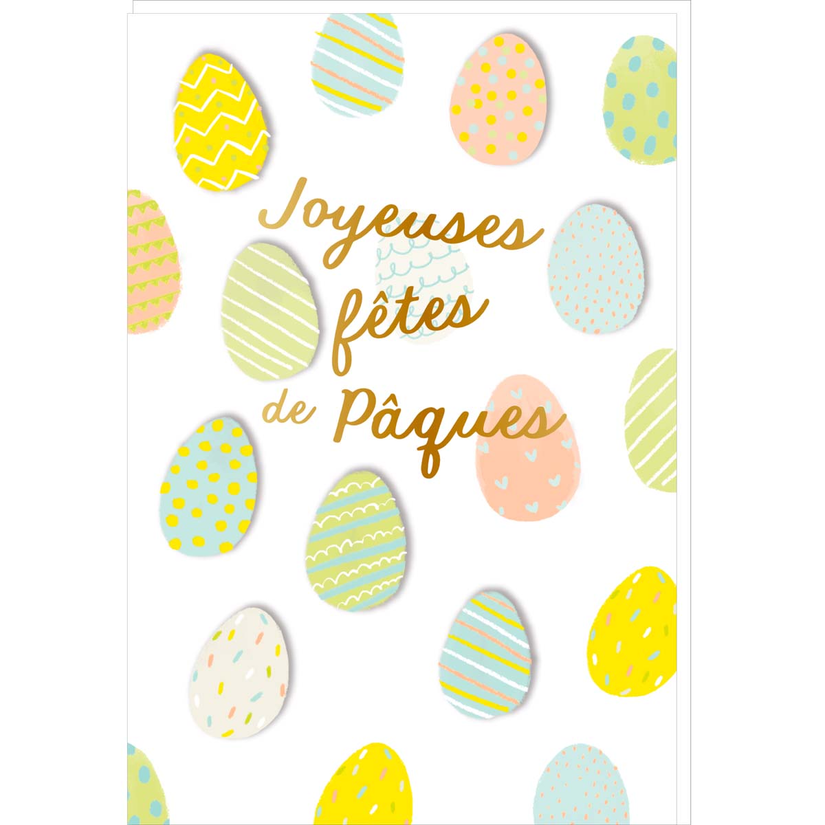 Carte de Pâques - Œufs de Pâques