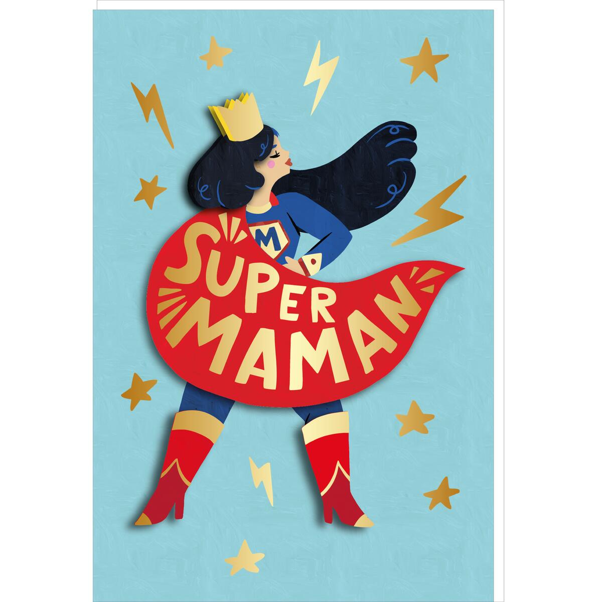 Carte Fête des mères Super maman 1
