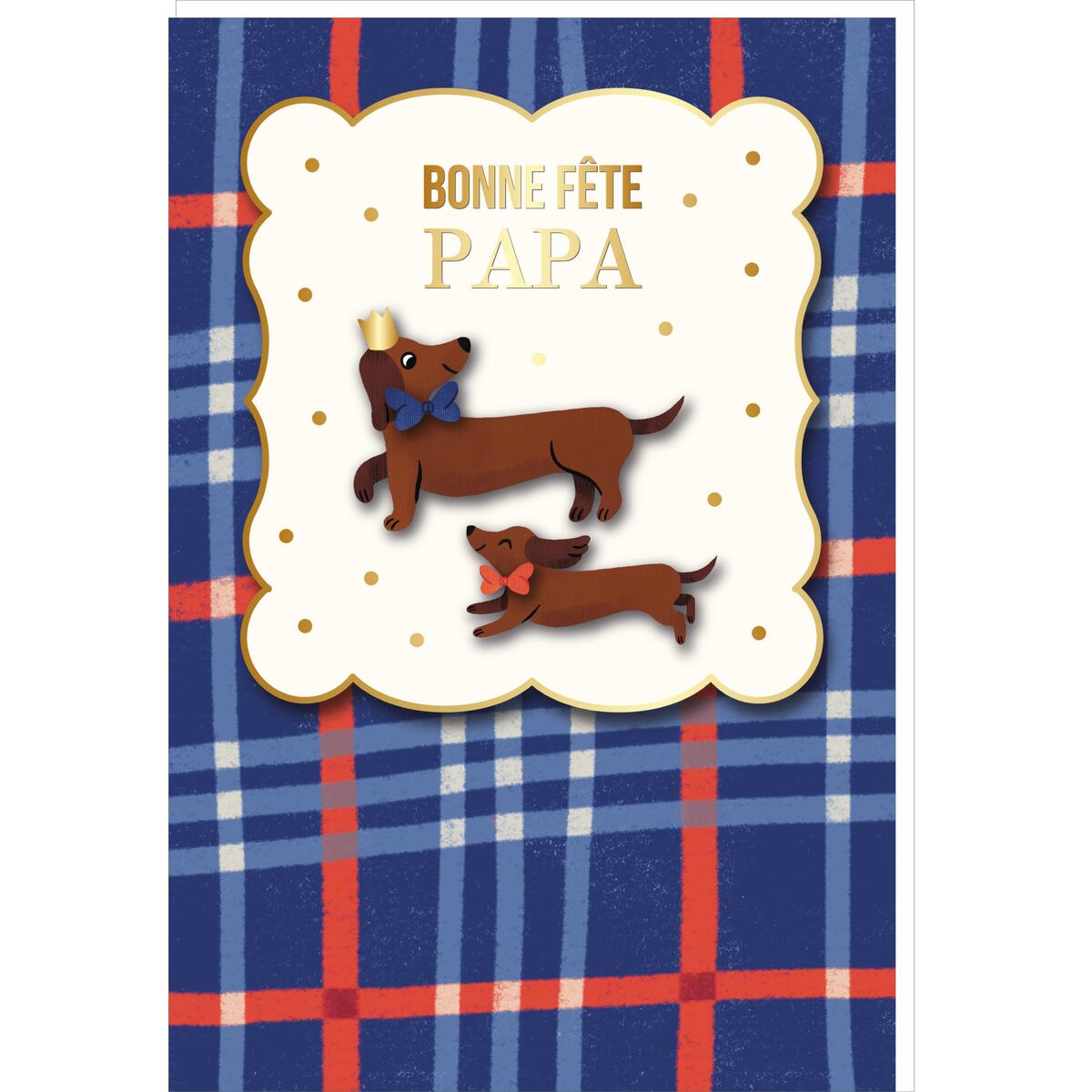 Carte Fête des Pères Tartan papa 1