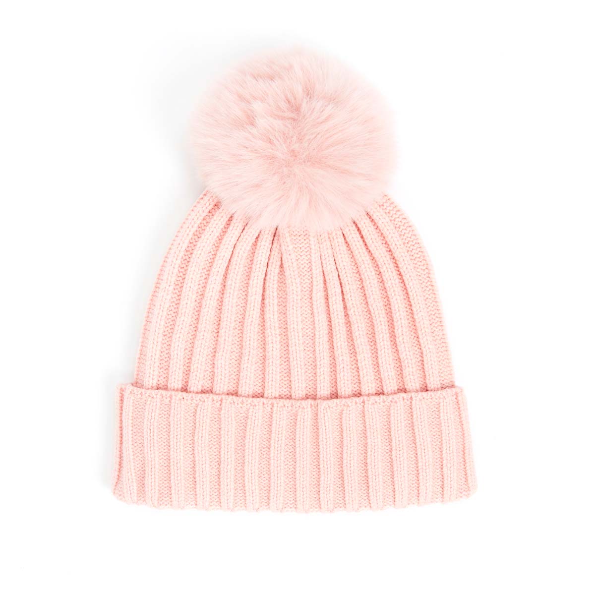 Bonnet Côtelé Uni à Pompon - 3 coloris - Unisexe - Taille unique - coton