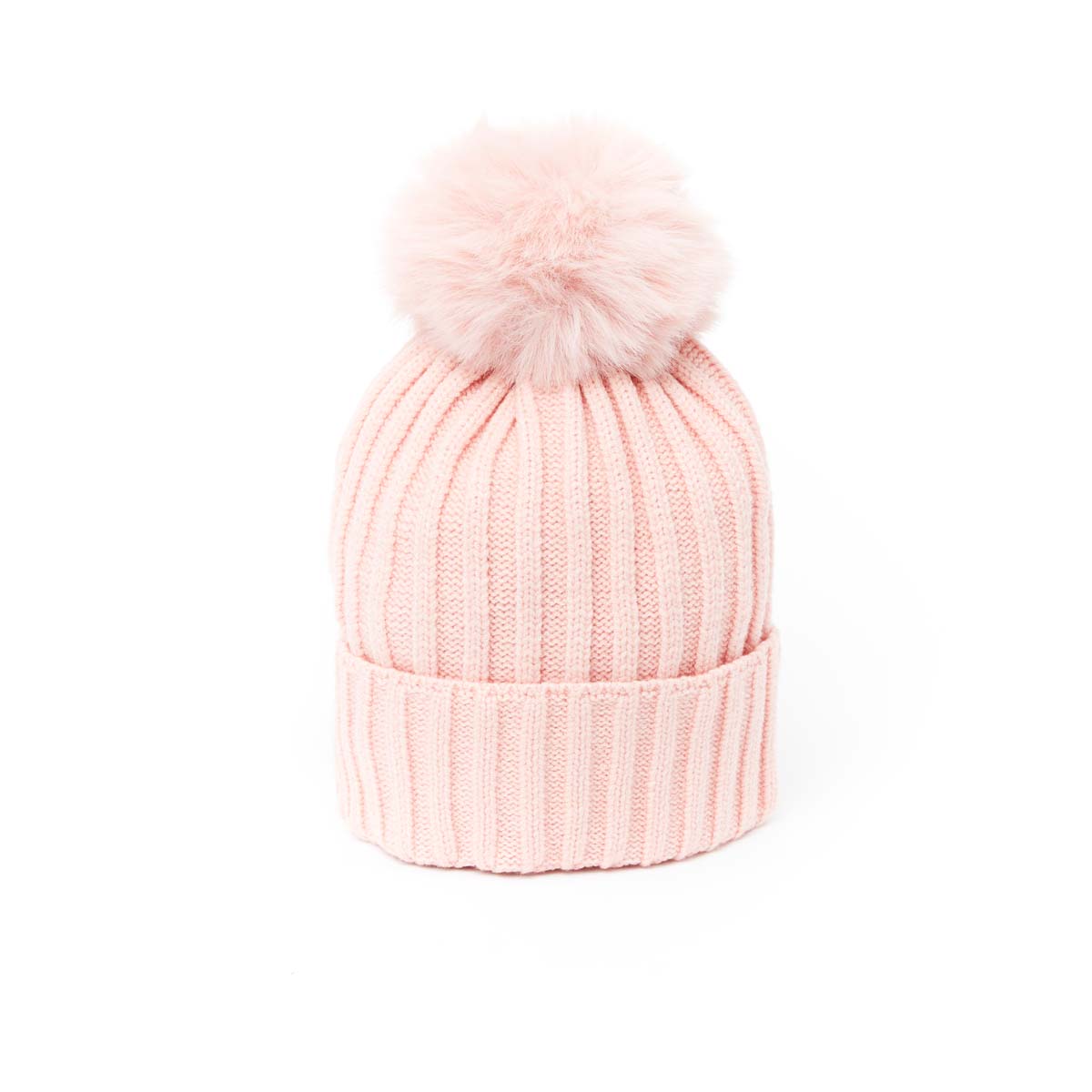 Bonnet Côtelé Uni à Pompon - 3 coloris - Unisexe - Taille unique - coton
