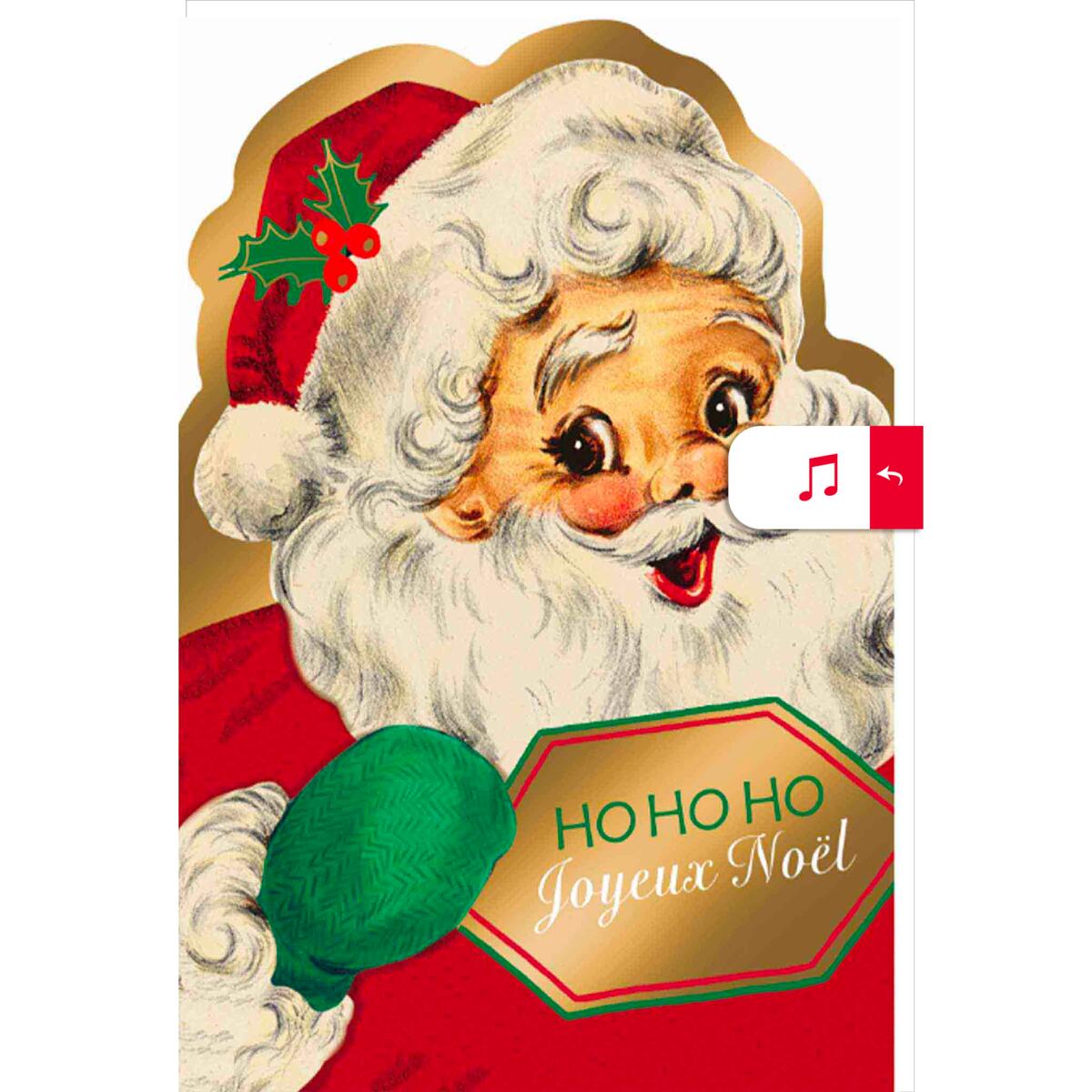 Carte de vœux Musicale Noël Hohoho 1