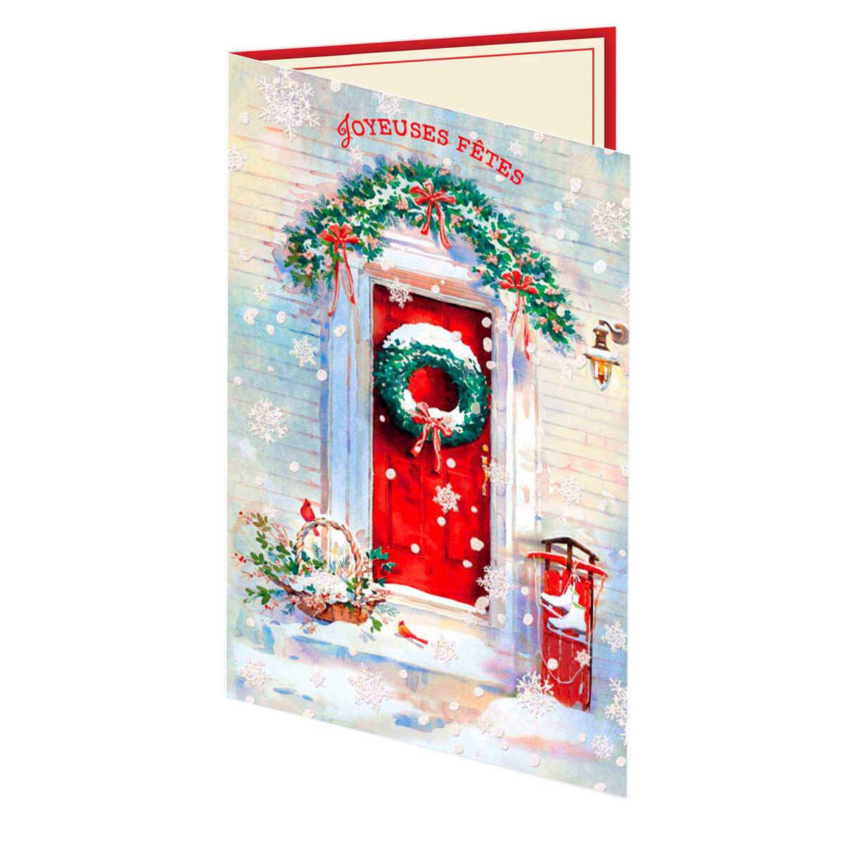 Carte de vœux Musicale Noël Porte de Noël 2