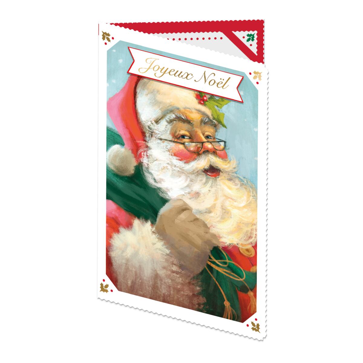 Carte de vœux Musicale Noël Père noël traditionnel 2