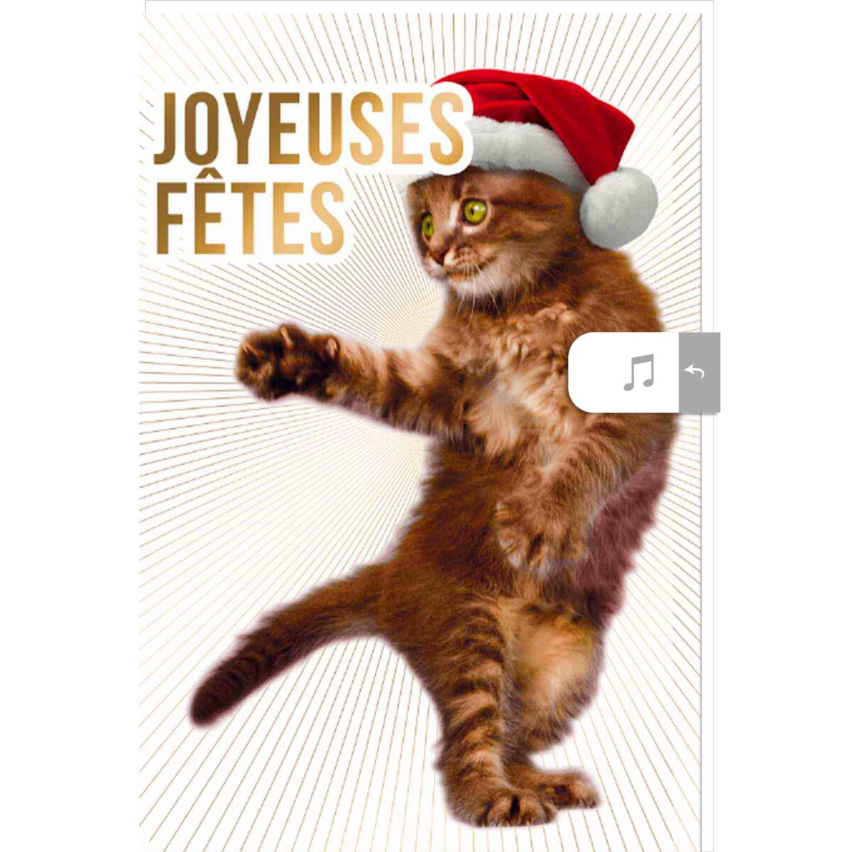 Carte de vœux Musicale Noël Joyeuses fêtes 1