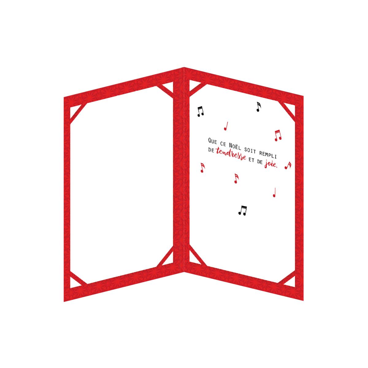 Carte de vœux Musicale Noël Père noël 5