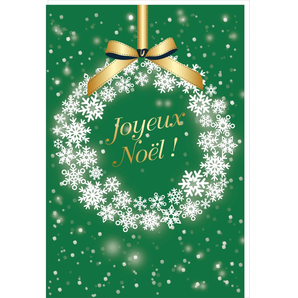 Carte de vœux Noël Chic Couronne 1