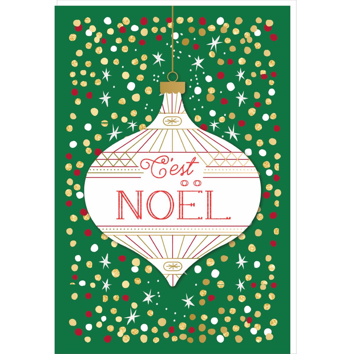 Carte de vœux Noël Chic Boule noël 1