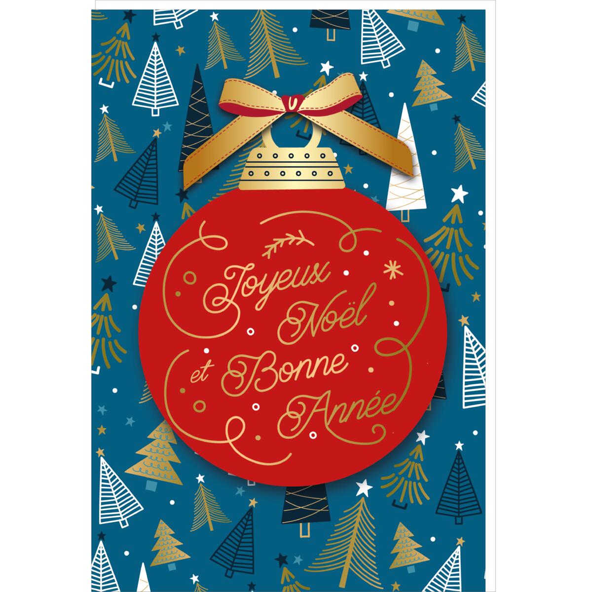 Carte de vœux Noël Chic Noël sapin 1