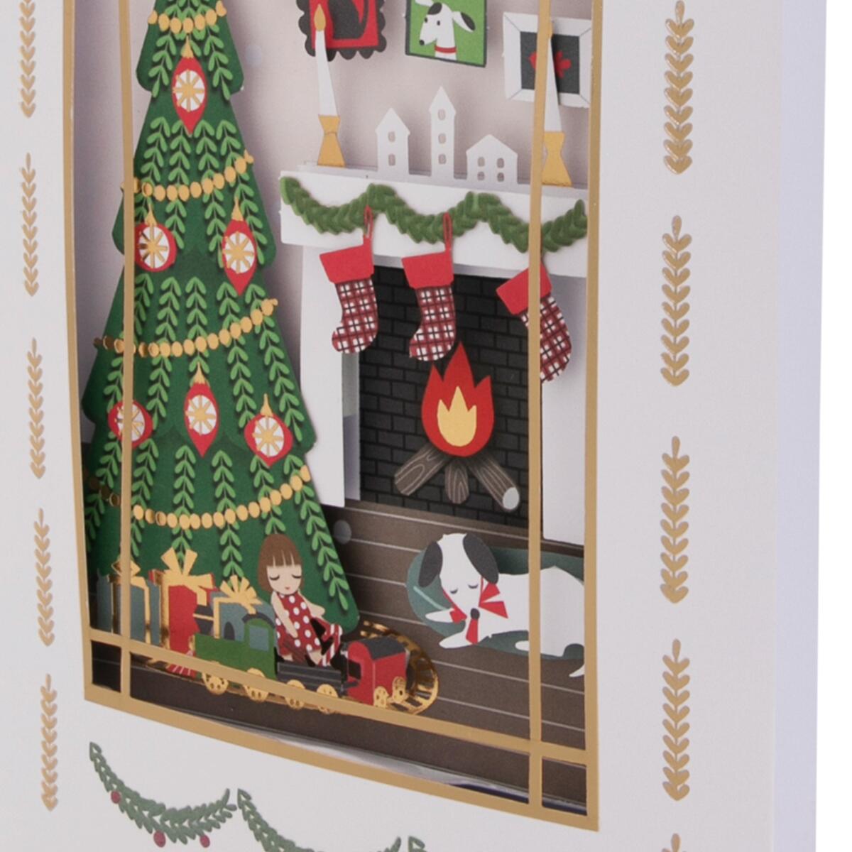 Carte de vœux Signature noël Cheminée 4