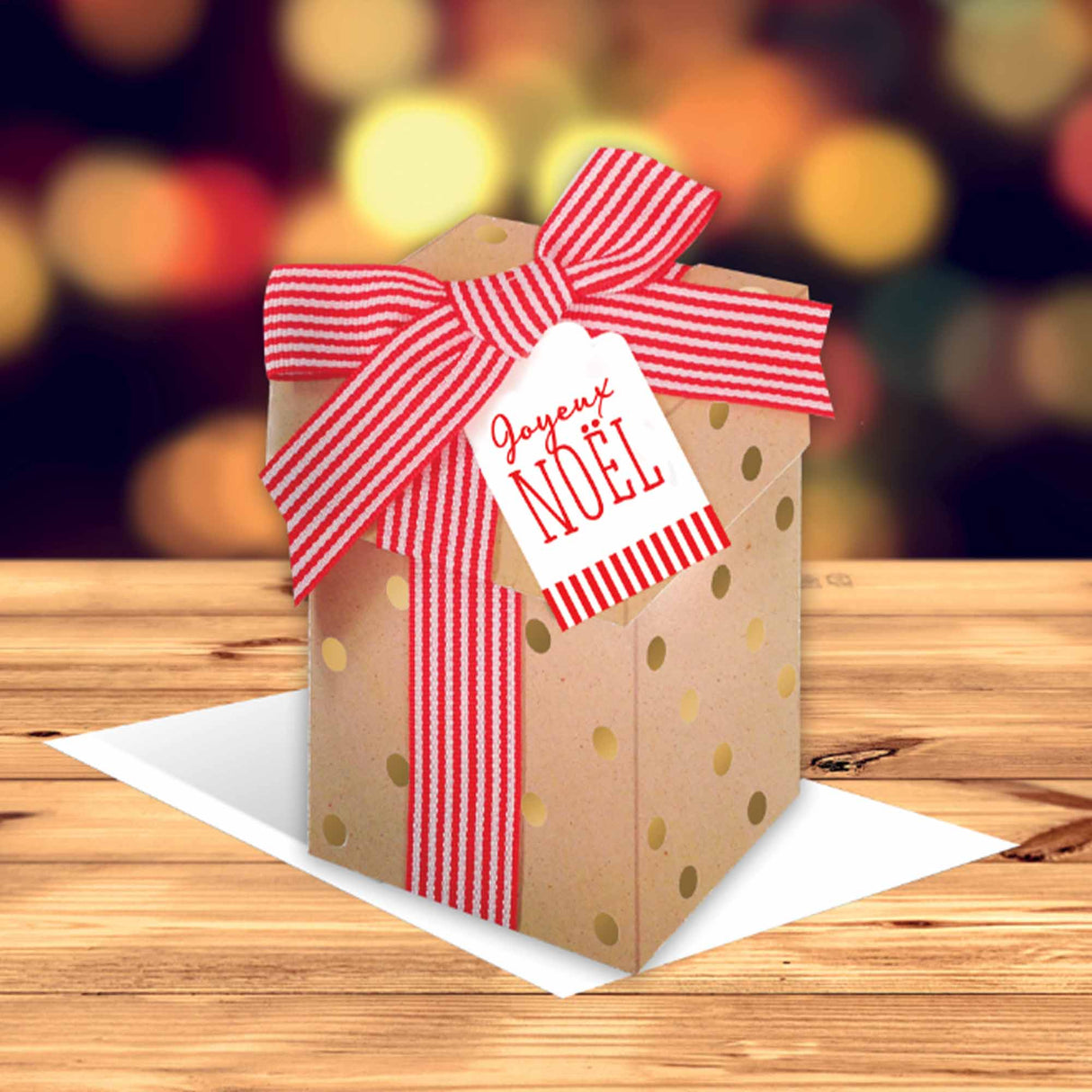 Tarjeta de árbol desmontable de feliz año nuevo