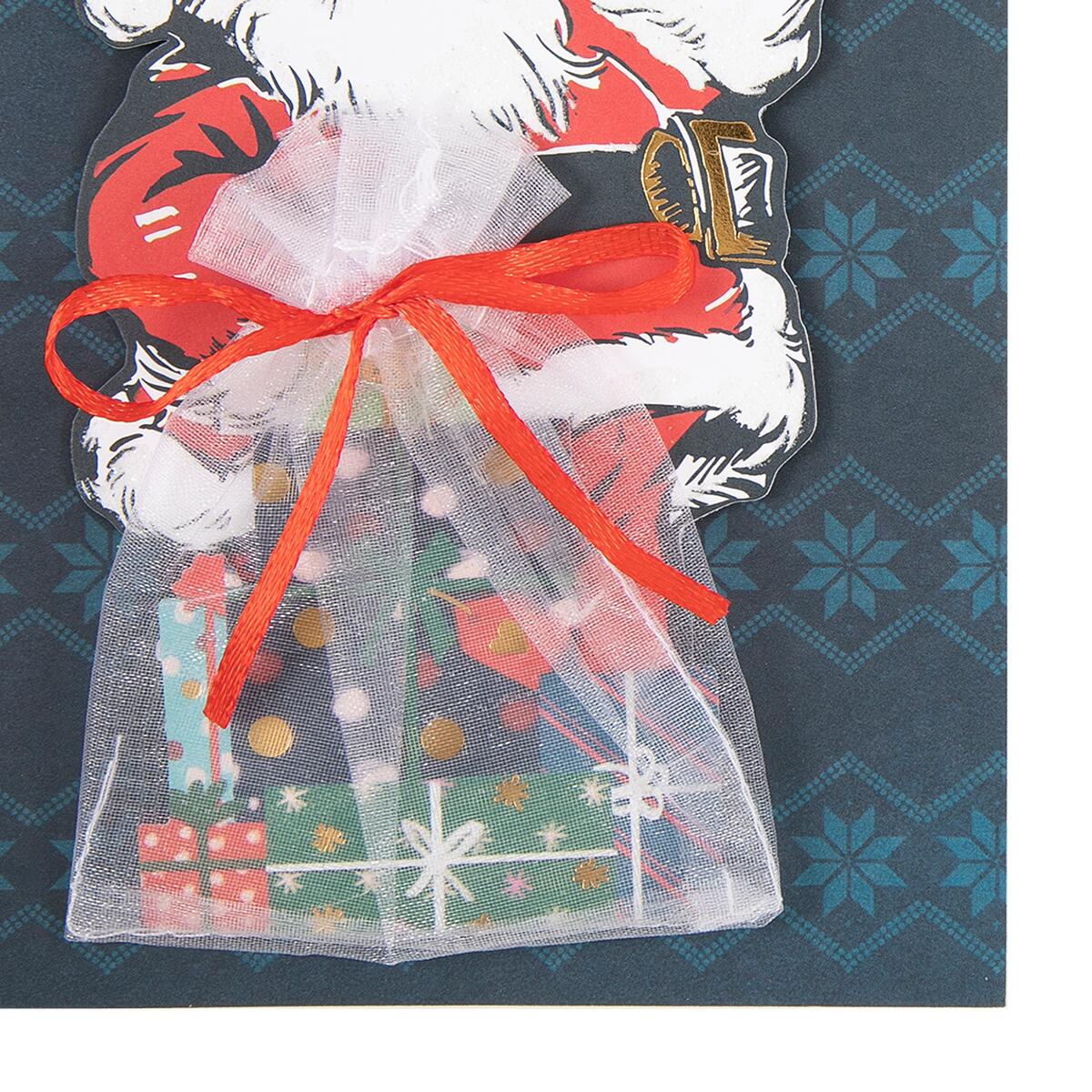 Carte de vœux Signature noël Hotte du père noël 4