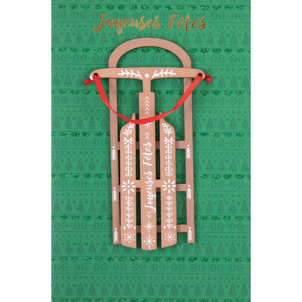 Carte de vœux Signature noël Luge de noël 1