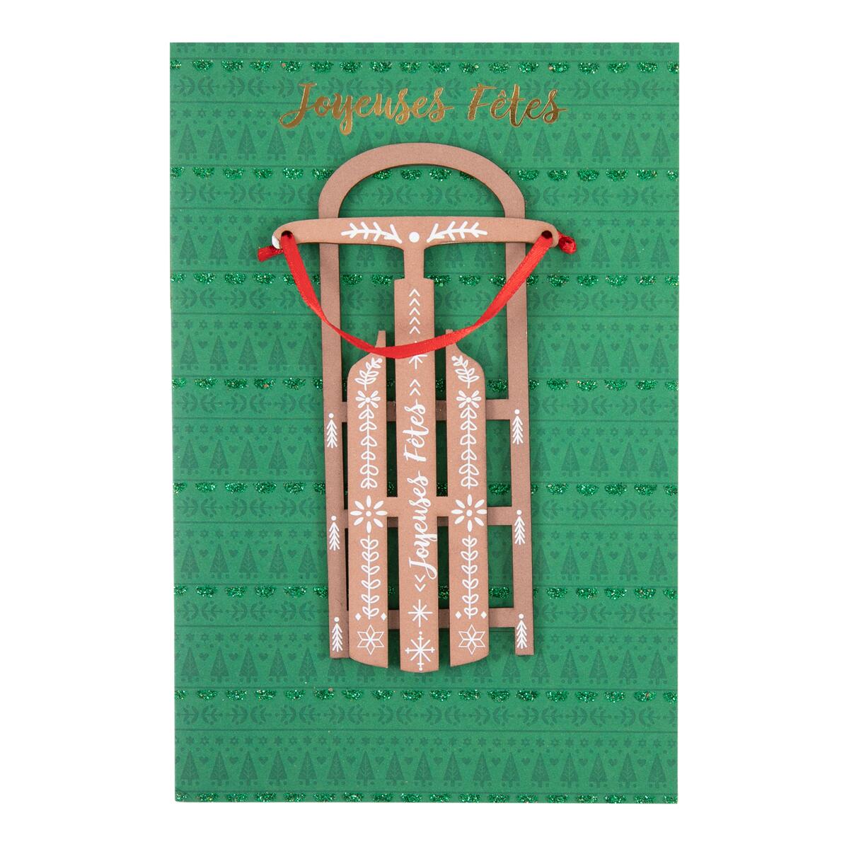 Carte de vœux Signature noël Luge de noël 2