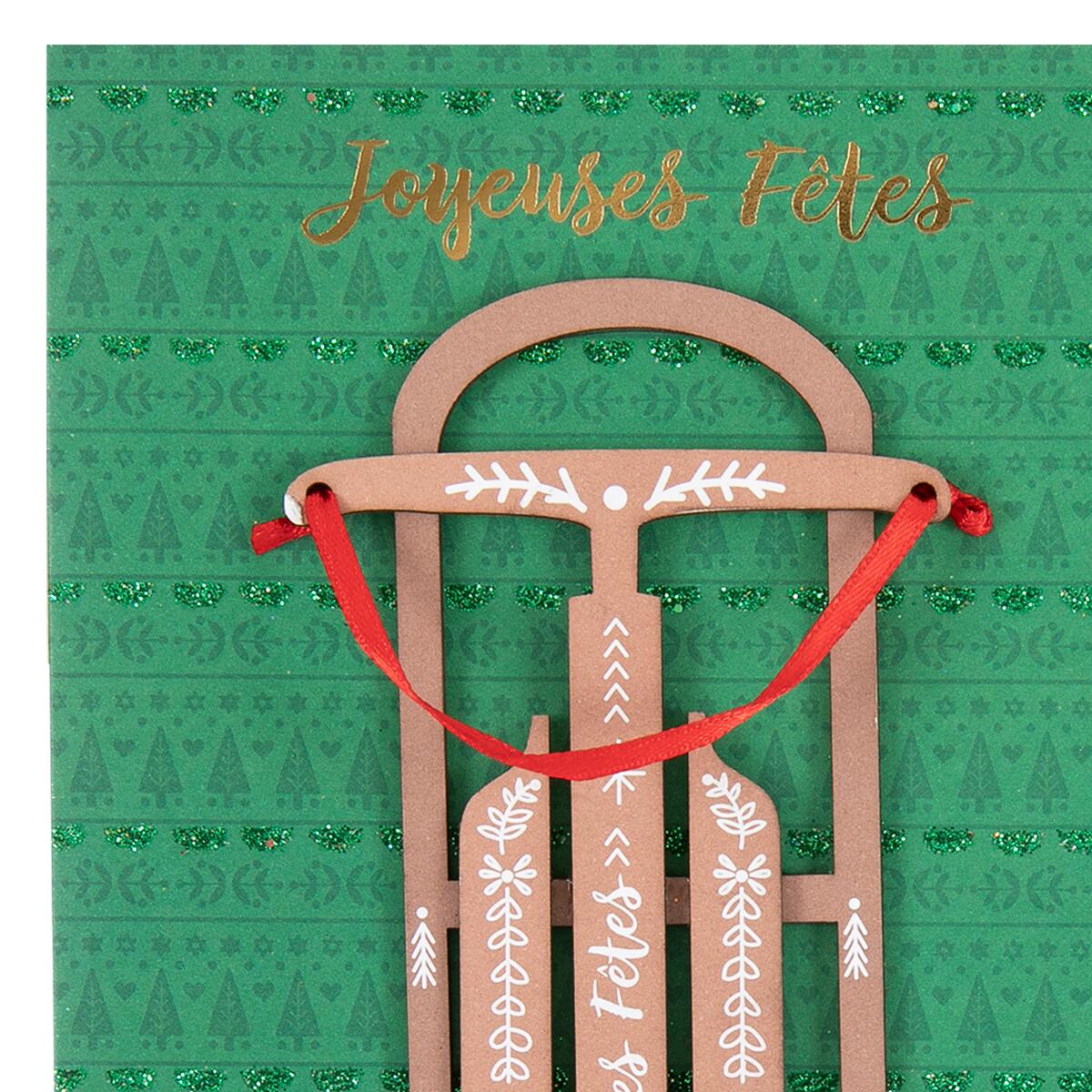 Carte de vœux Signature noël Luge de noël 4