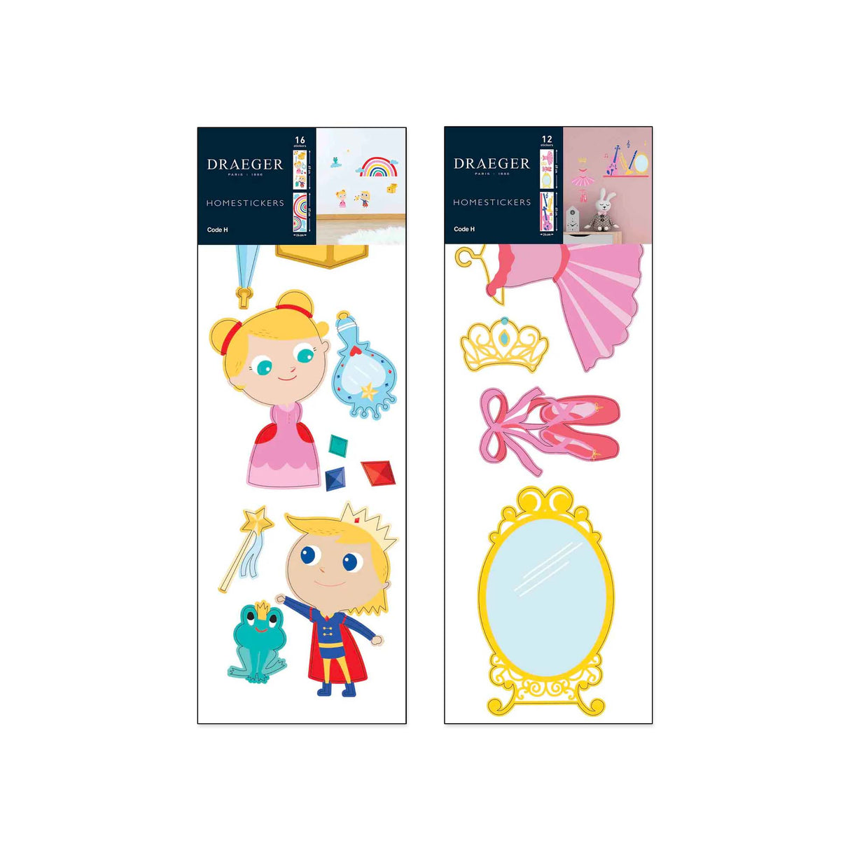 Lot Sticker Mural Princesse Et Prince & Sticker Mural Ballerine