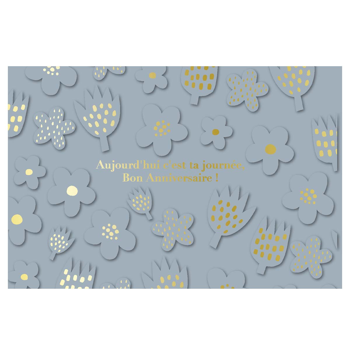 Today is your day, Happy Birthday! Card - Blue gray