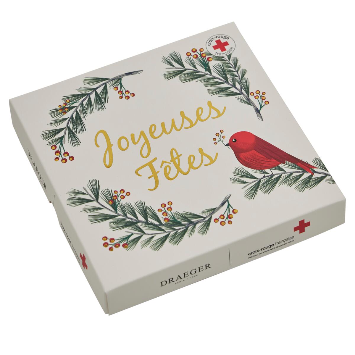 Coffret de cartes Croix-Rouge Joyeuses fêtes or 1