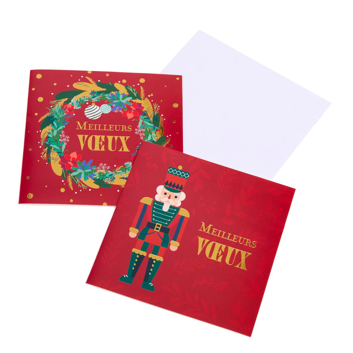 Coffret cartes de vœux Croix-Rouge Meilleurs vœux couronne 2