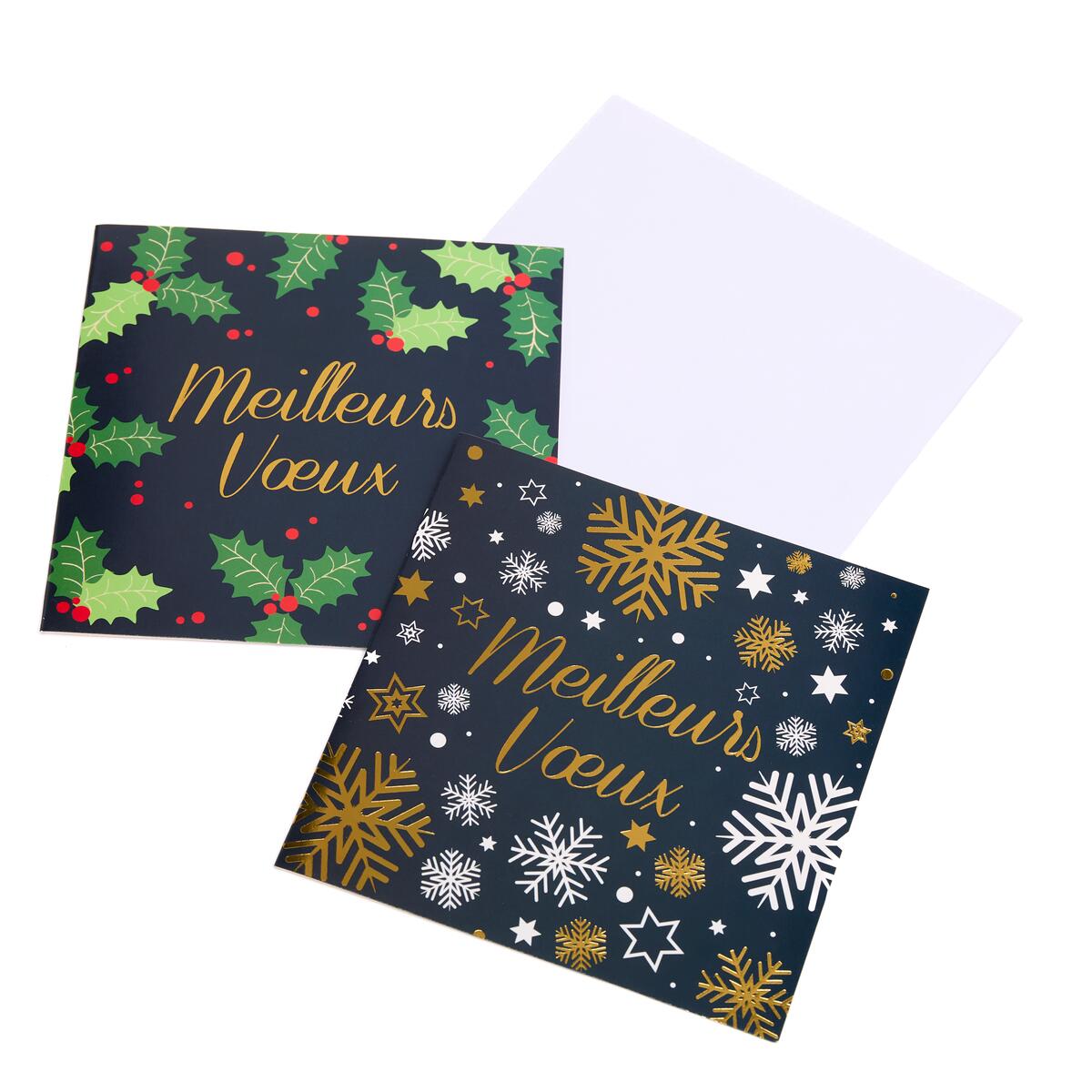 Coffret cartes de vœux Croix-Rouge Meilleurs vœux flocons 2