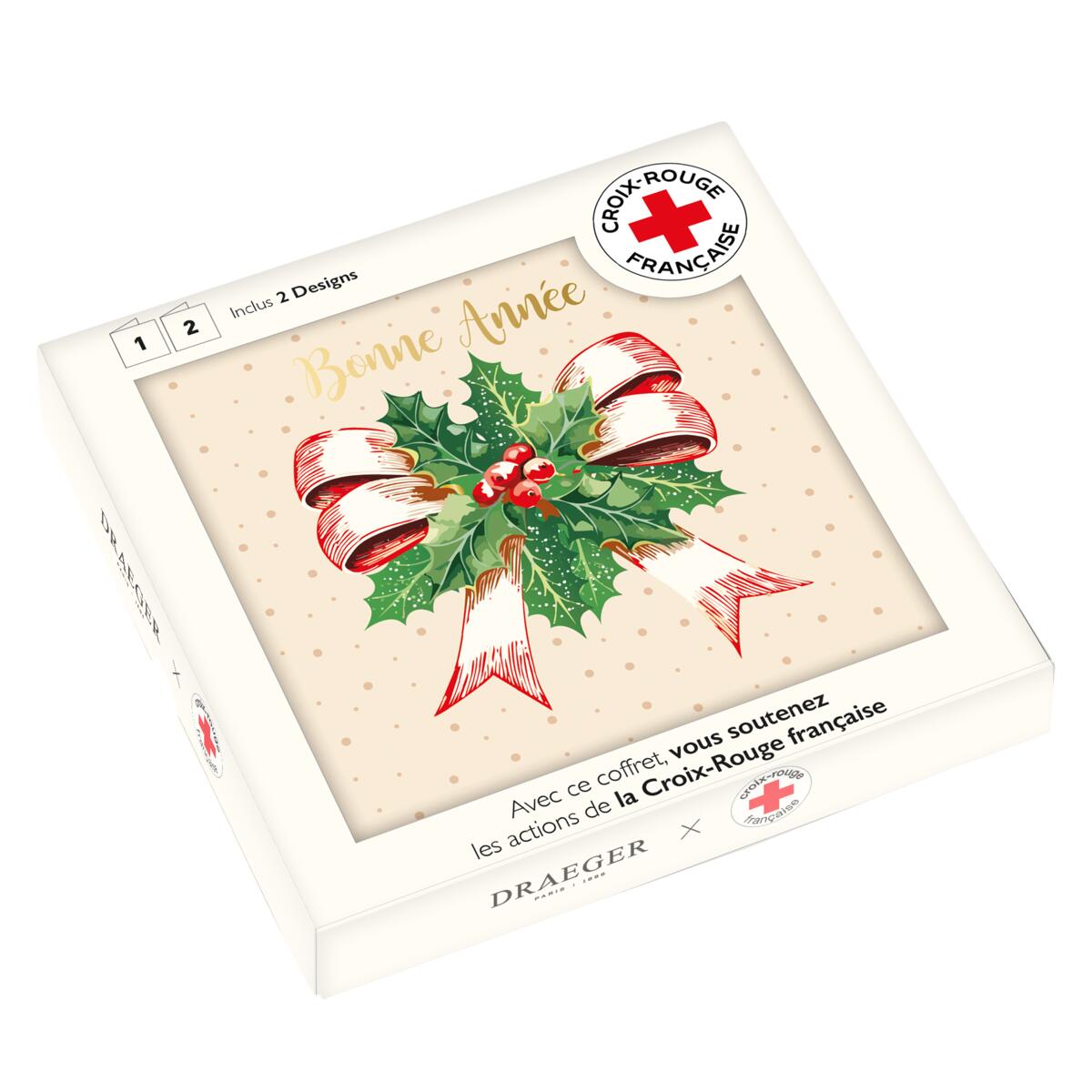 Coffret cartes de vœux Croix-Rouge Ruban 1