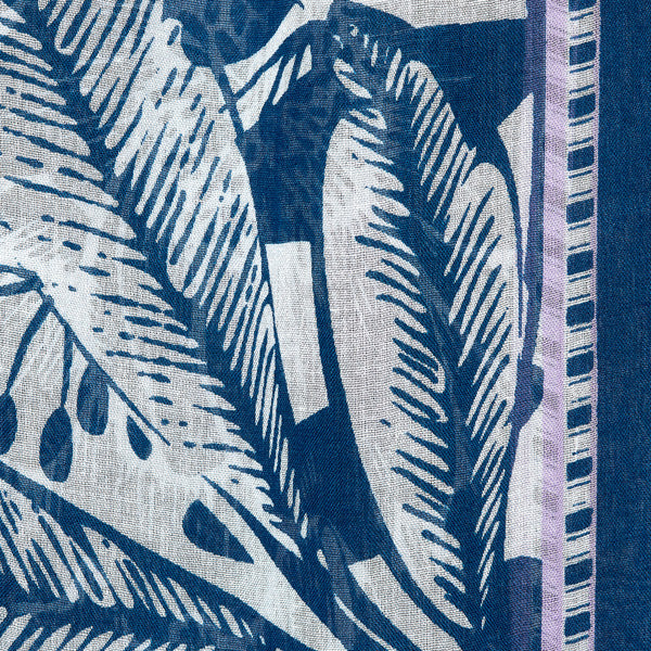 Jouy Bufanda Mujer de Algodón con Estampado de Flores - Rosa