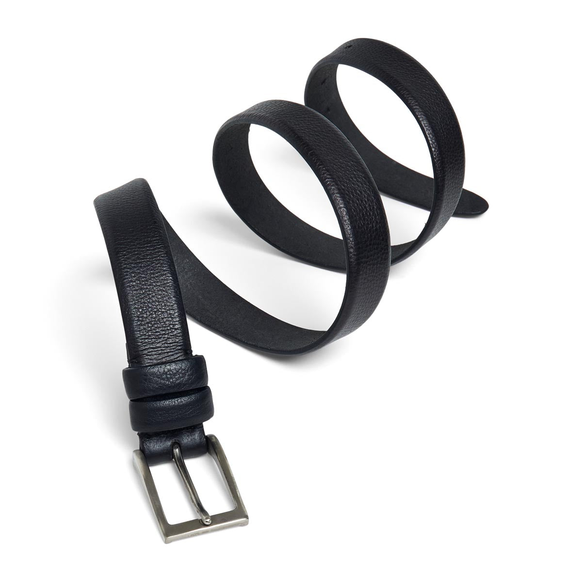 Ceinture homme en cuir grainé - Noir