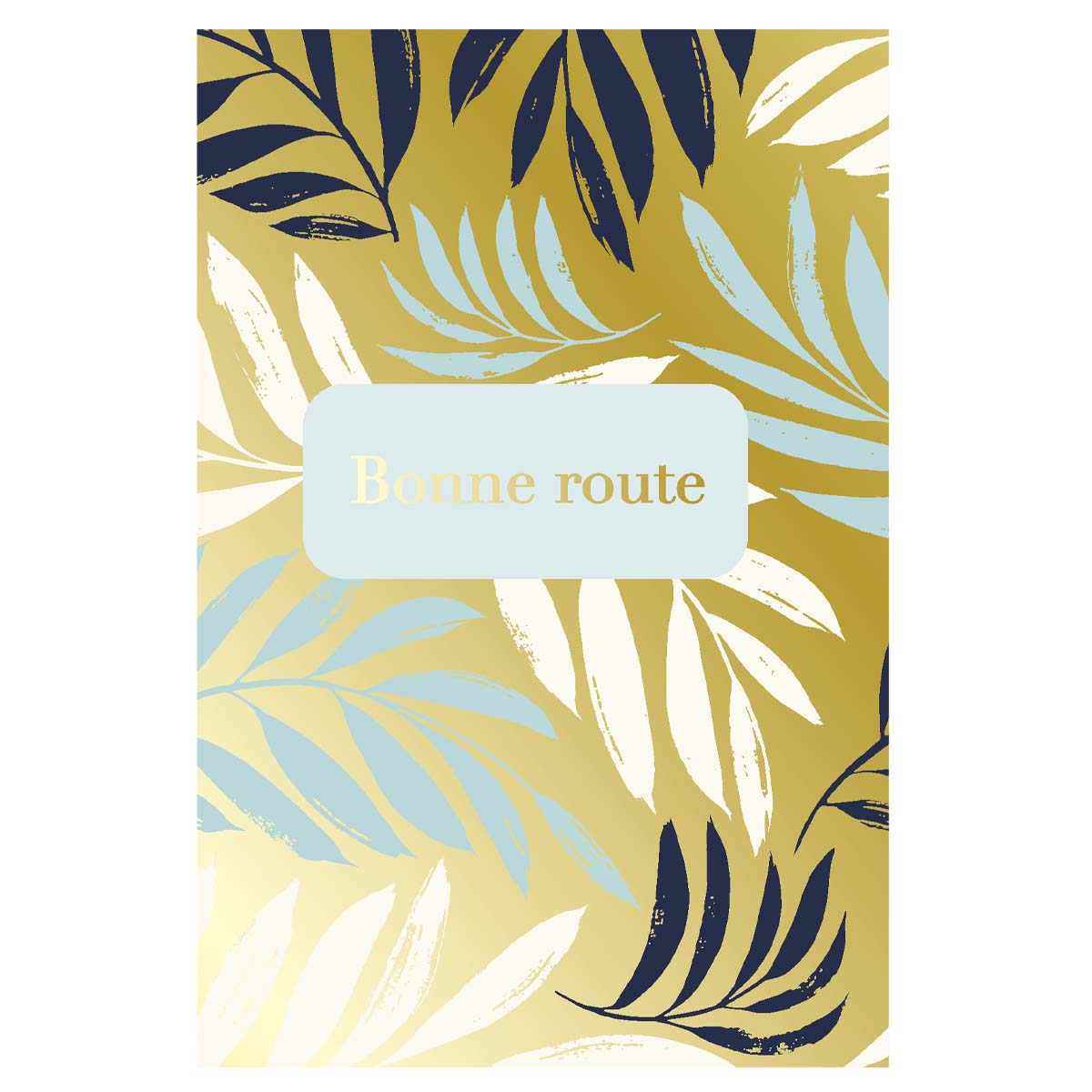 Bon voyage greeting card - Gold