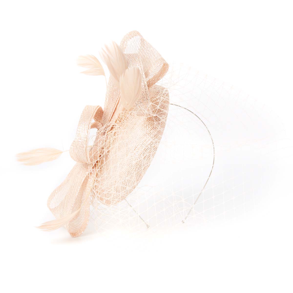 Tocado de plumas - Liso - Mujer - Sombrero de fiesta de boda - Talla única