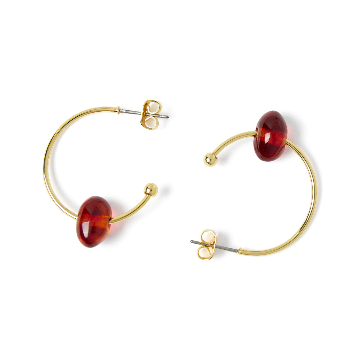 Créoles perle ambre