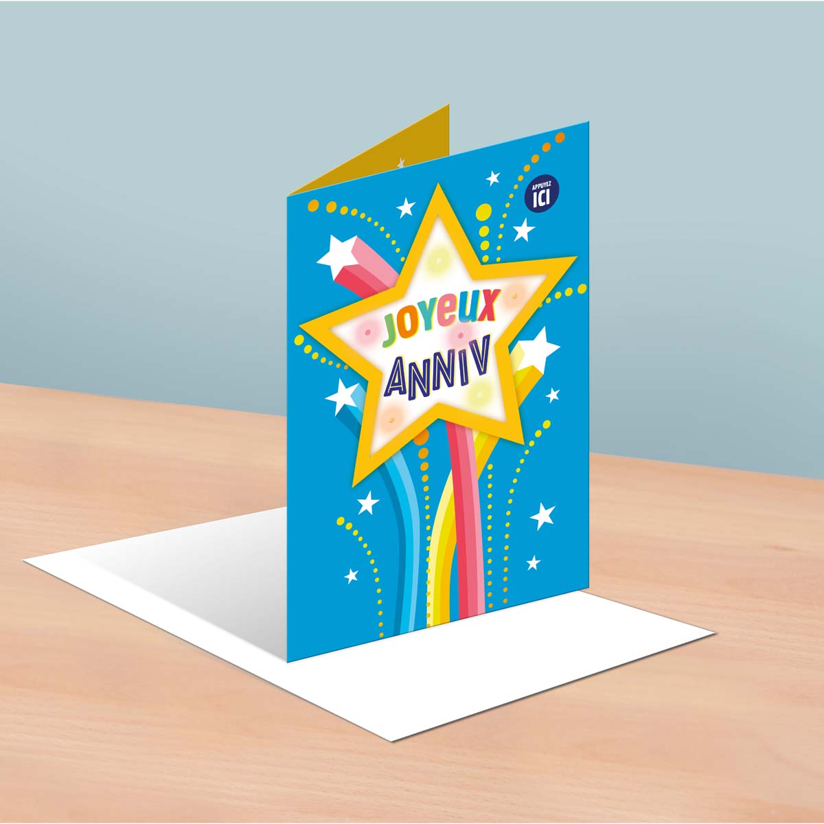 Carte musicale anniversaire Blurred lines