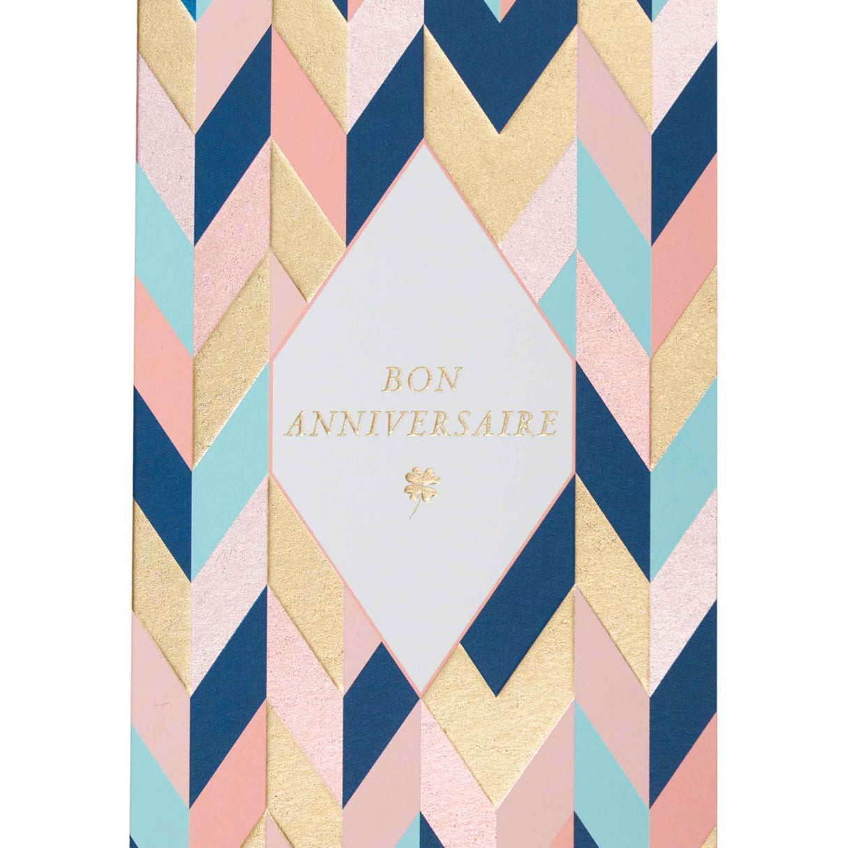 Carte graphique Bon anniversaire pastel et or