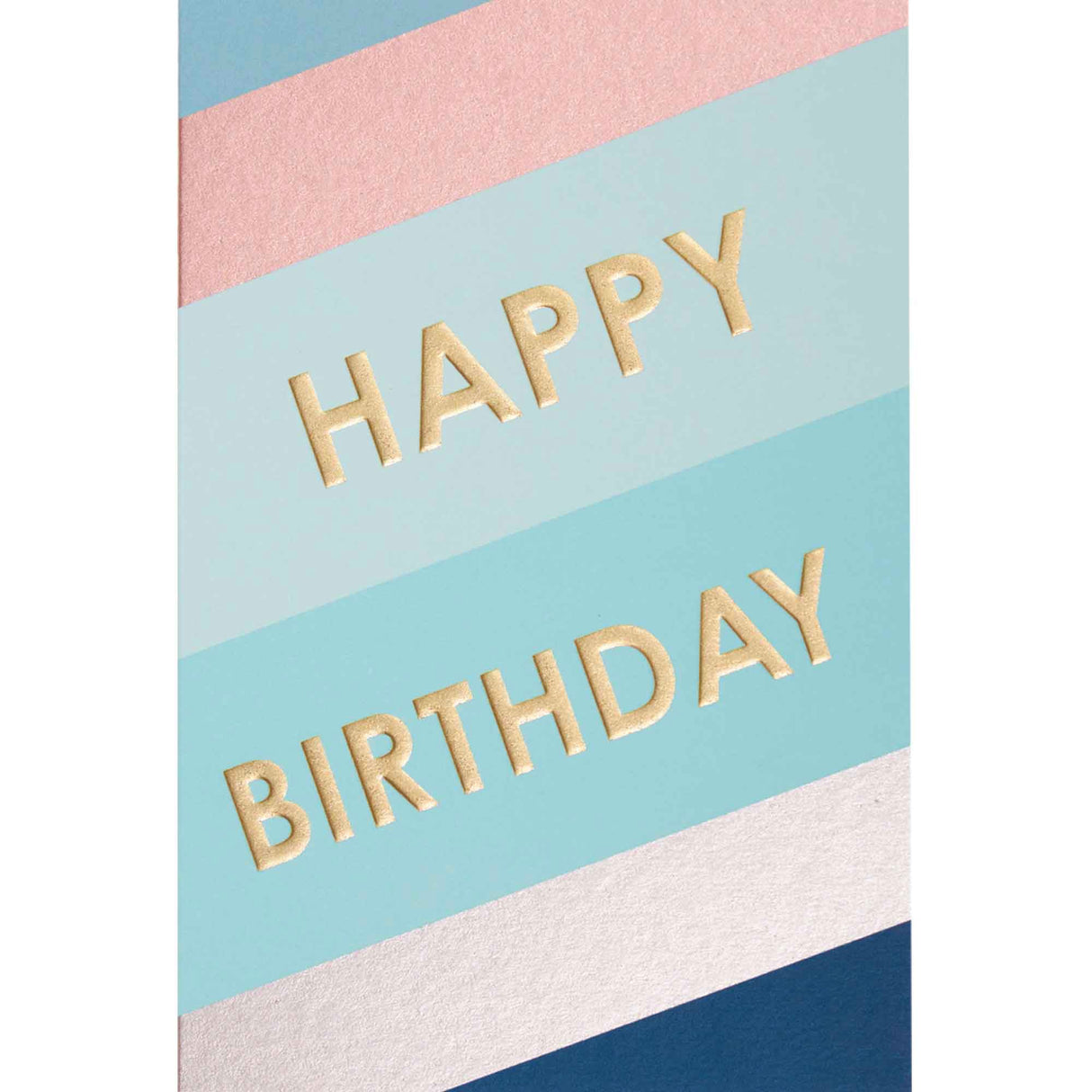 Carte Happy Birthday lettres dorées