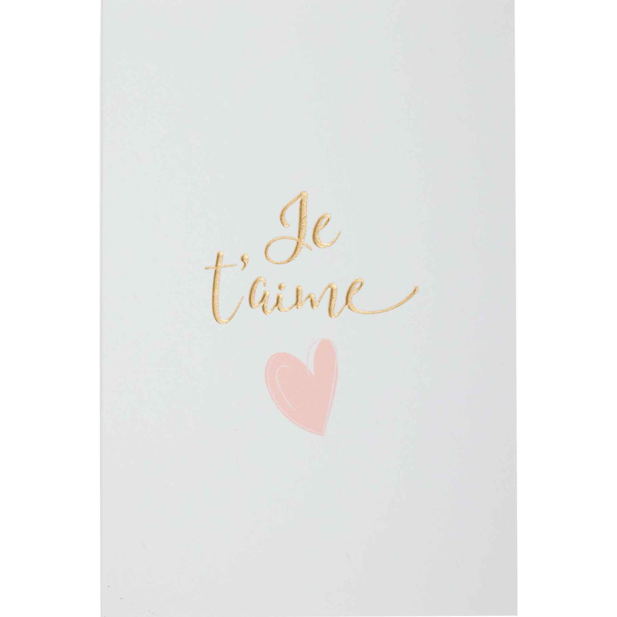 Carte Je t'aime lettres or