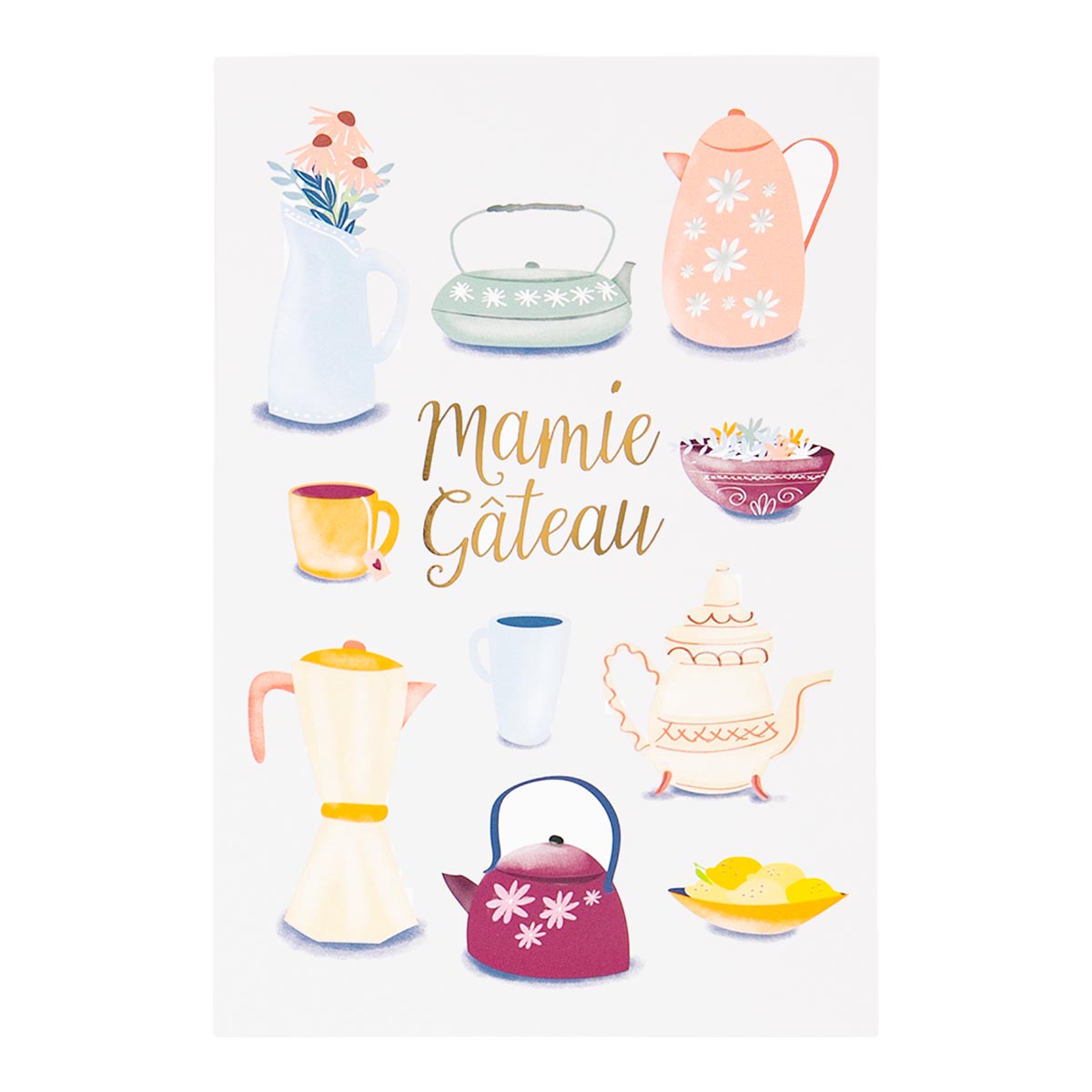 Carte fête des grands-mères - Mamie gâteau