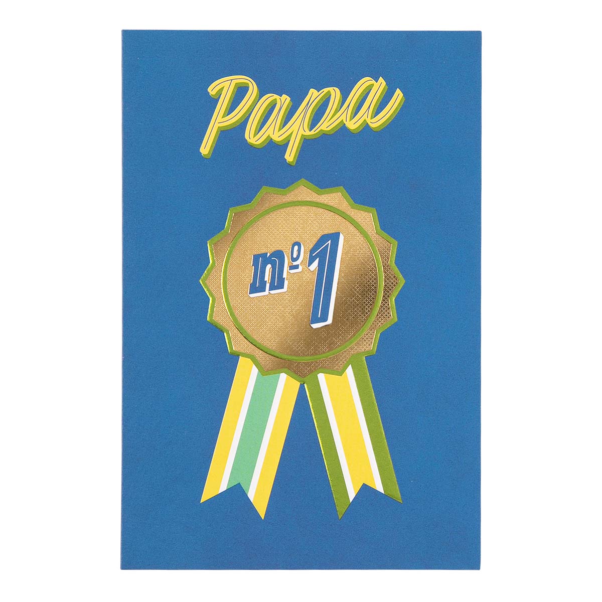 Carte Fête des Pères - médaille Papa