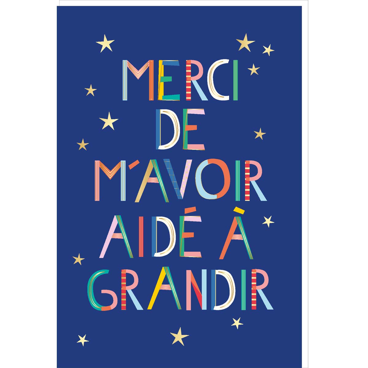 Carte de voeux - Merci de m'avoir aidé à grandir