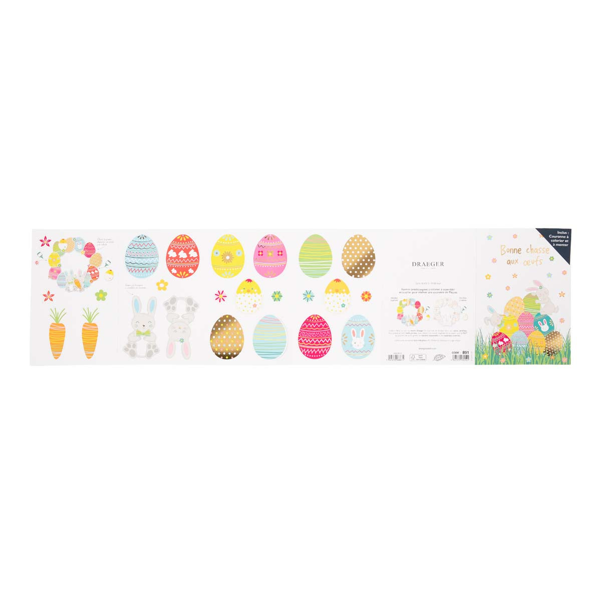 Carte de Pâques - Activité pour enfant - Couronne à monter