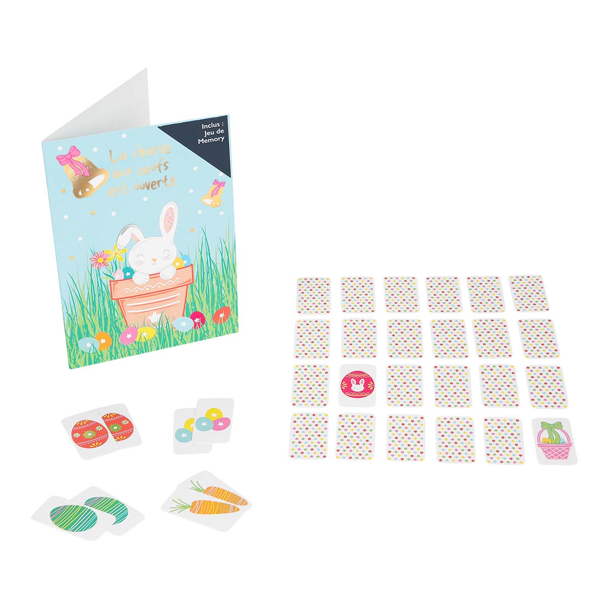 Carte de Pâques - Activité pour enfant - Jeu de Memory