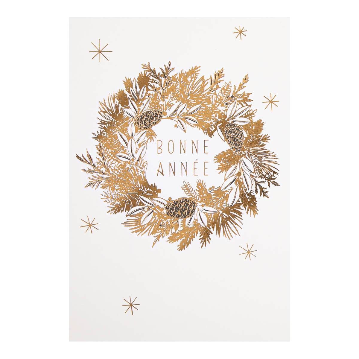 Carte de vœux Couronne de Noël