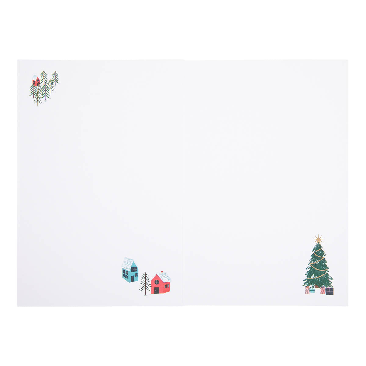 Carte de vœux Montagne Noël