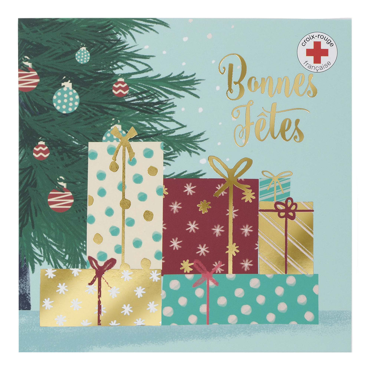 Carte de vœux Croix-Rouge Bonnes fêtes