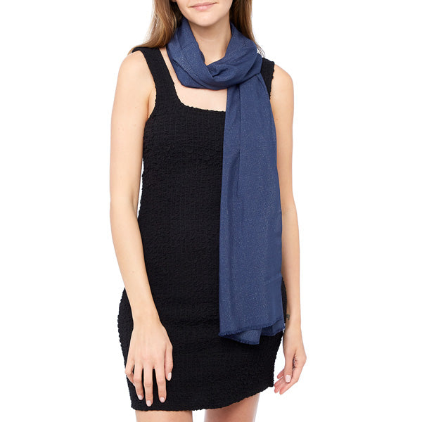 Grande étole femme de Cérémonie - Métalisée - 70 x 190cm