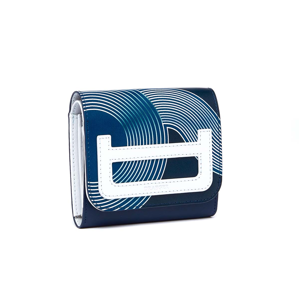 Porte-monnaie Femme à rabat en cuir - Bleu