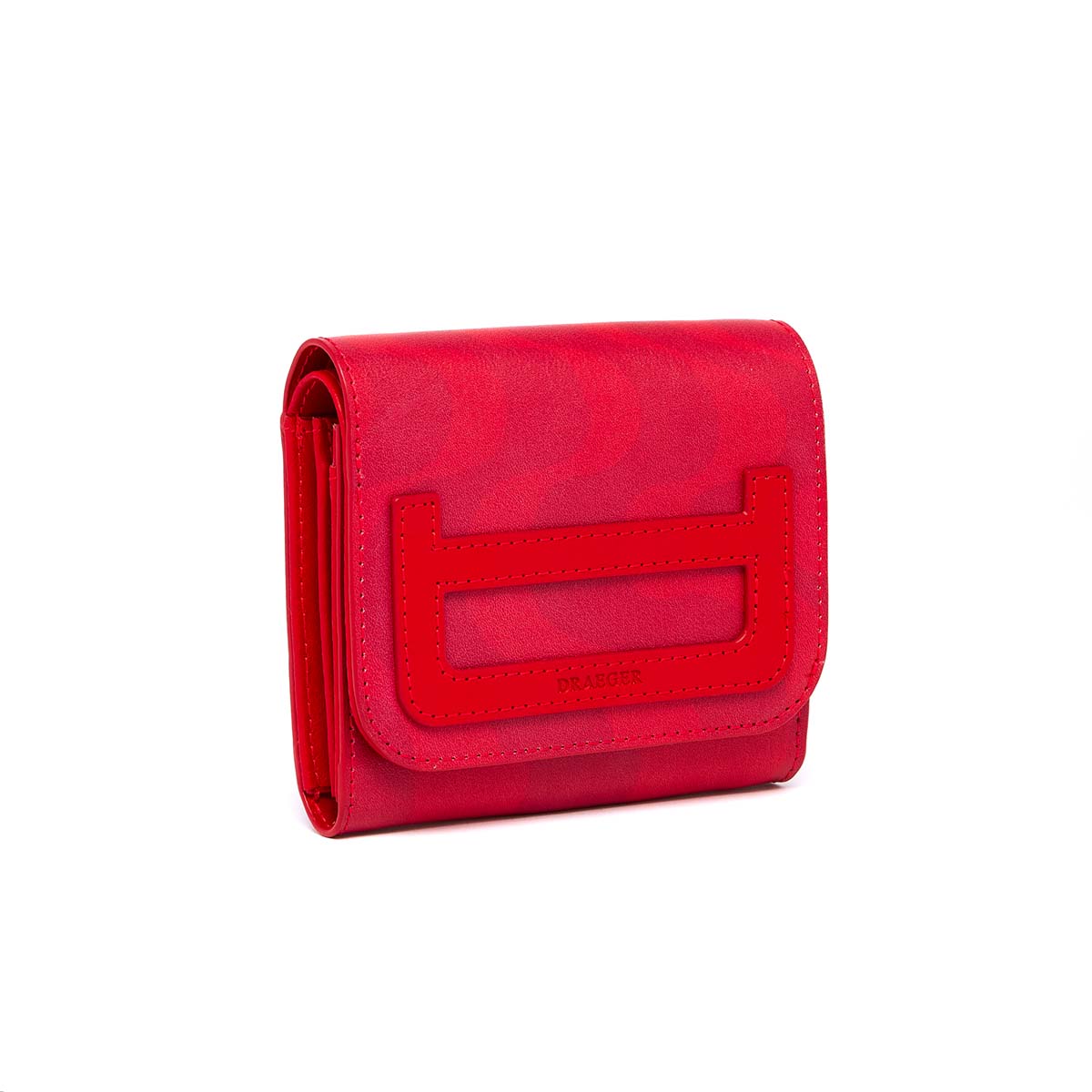 Porte-monnaie Femme à rabat en cuir - Rouge