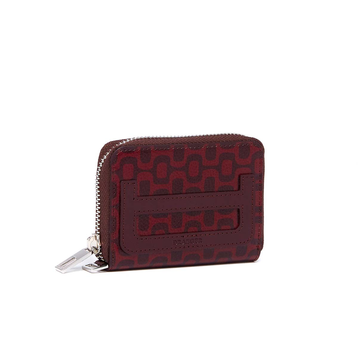 Porte-monnaie zippé Homme en cuir - Bordeaux